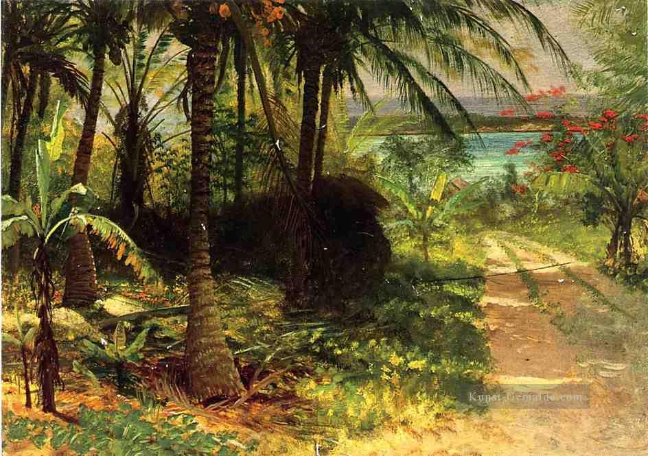 Tropisch Landschaft Albert Bier Ölgemälde